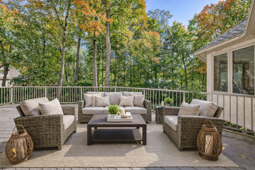 Private, maintenance-free deck attached to sunroom & dining room! (virtually staged)