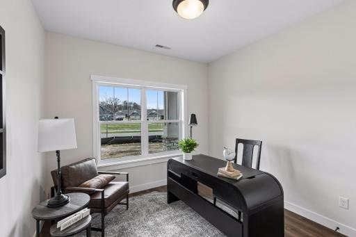 Front bedroom can also serve as an office or flexible workspace