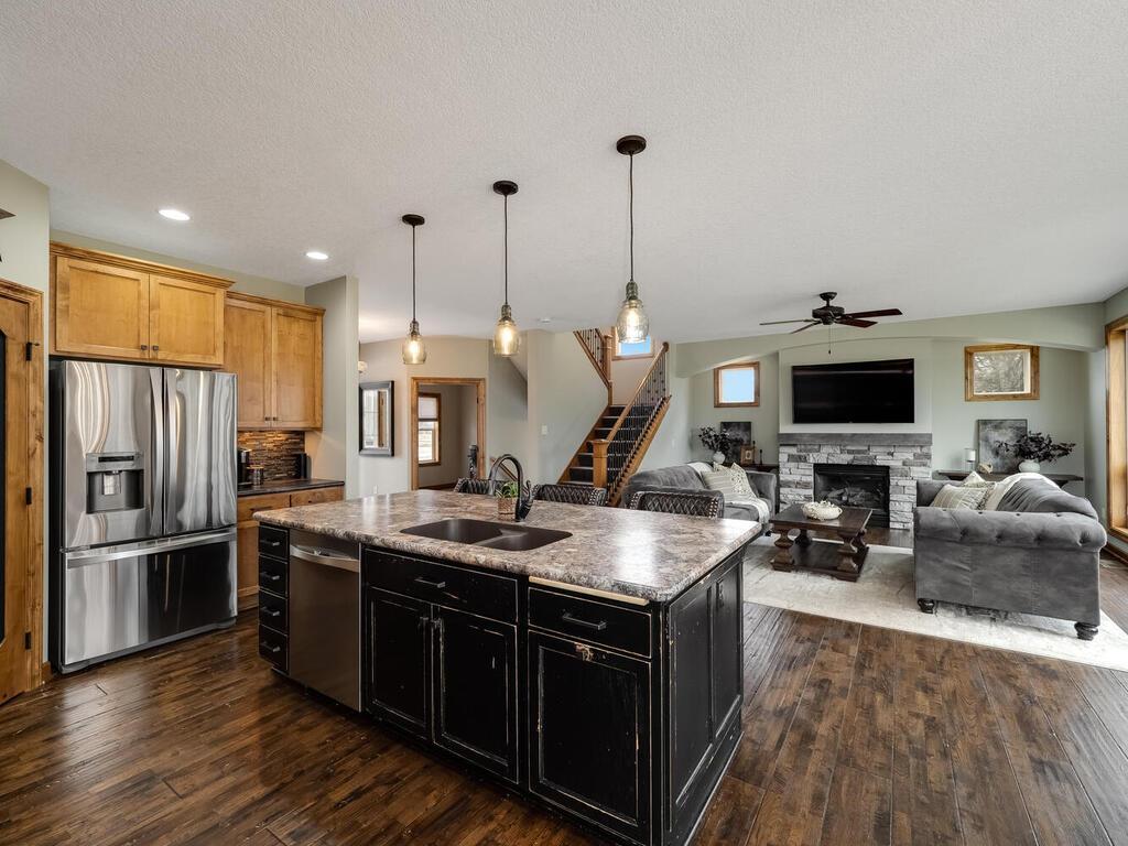 Sink in center island