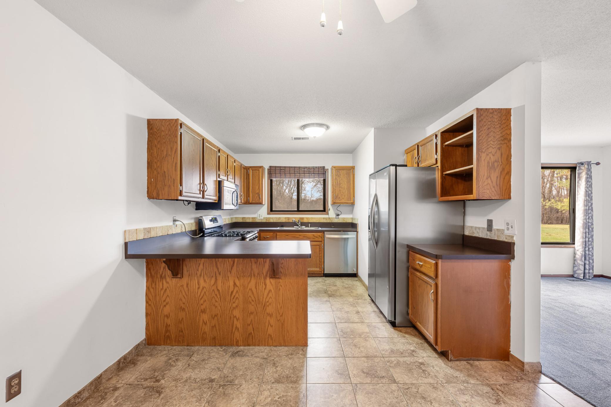 Kitchen view from Informal Dining area