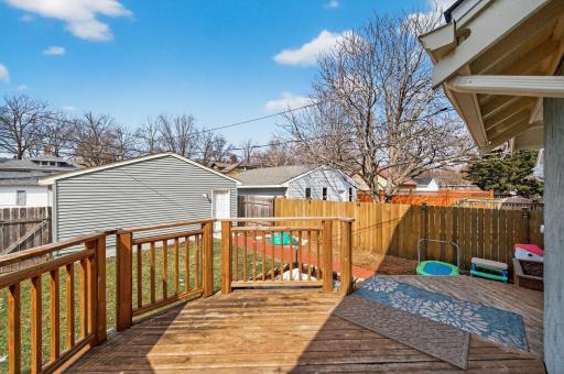 Private, fully fenced backyard