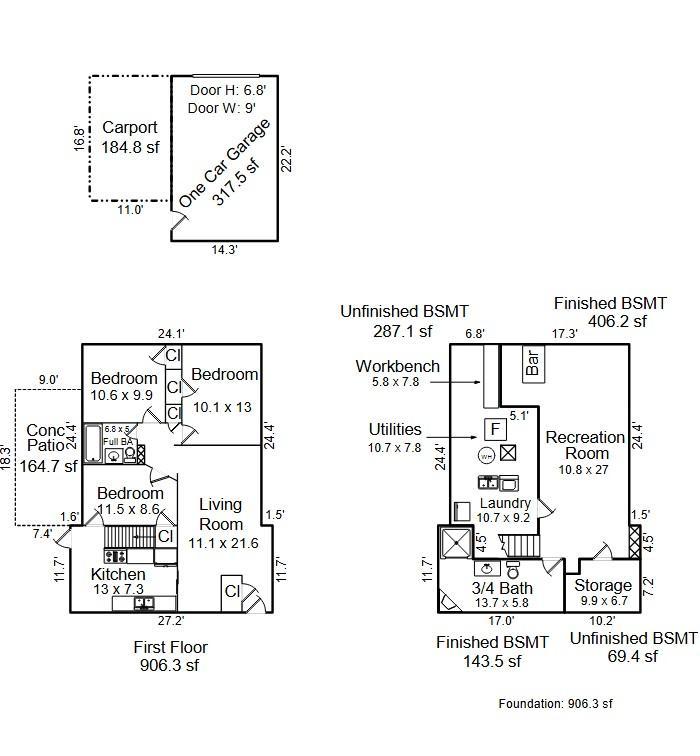Detailed property floorplans