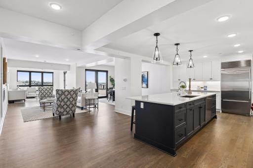 Open floor plan where each room blends into the next
