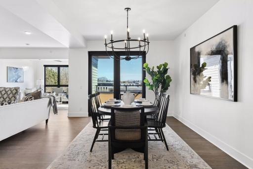 Enjoy hosting gathering or enjoying a meal together in the dining room