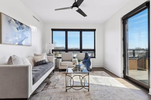 Sun room with access to the private deck
