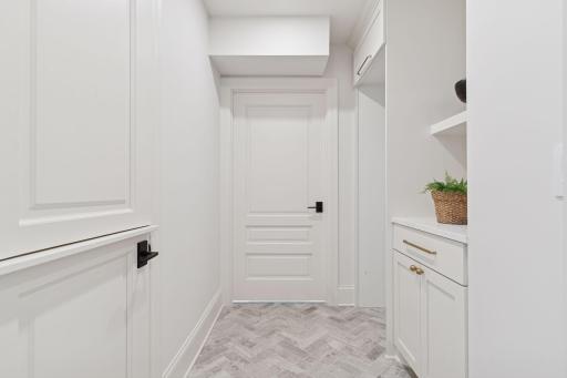 Lower level laundry room.