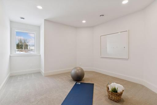 Lower level 6th bedroom or work out room.