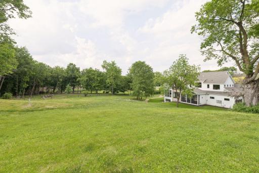 Tons of room in the private backyard