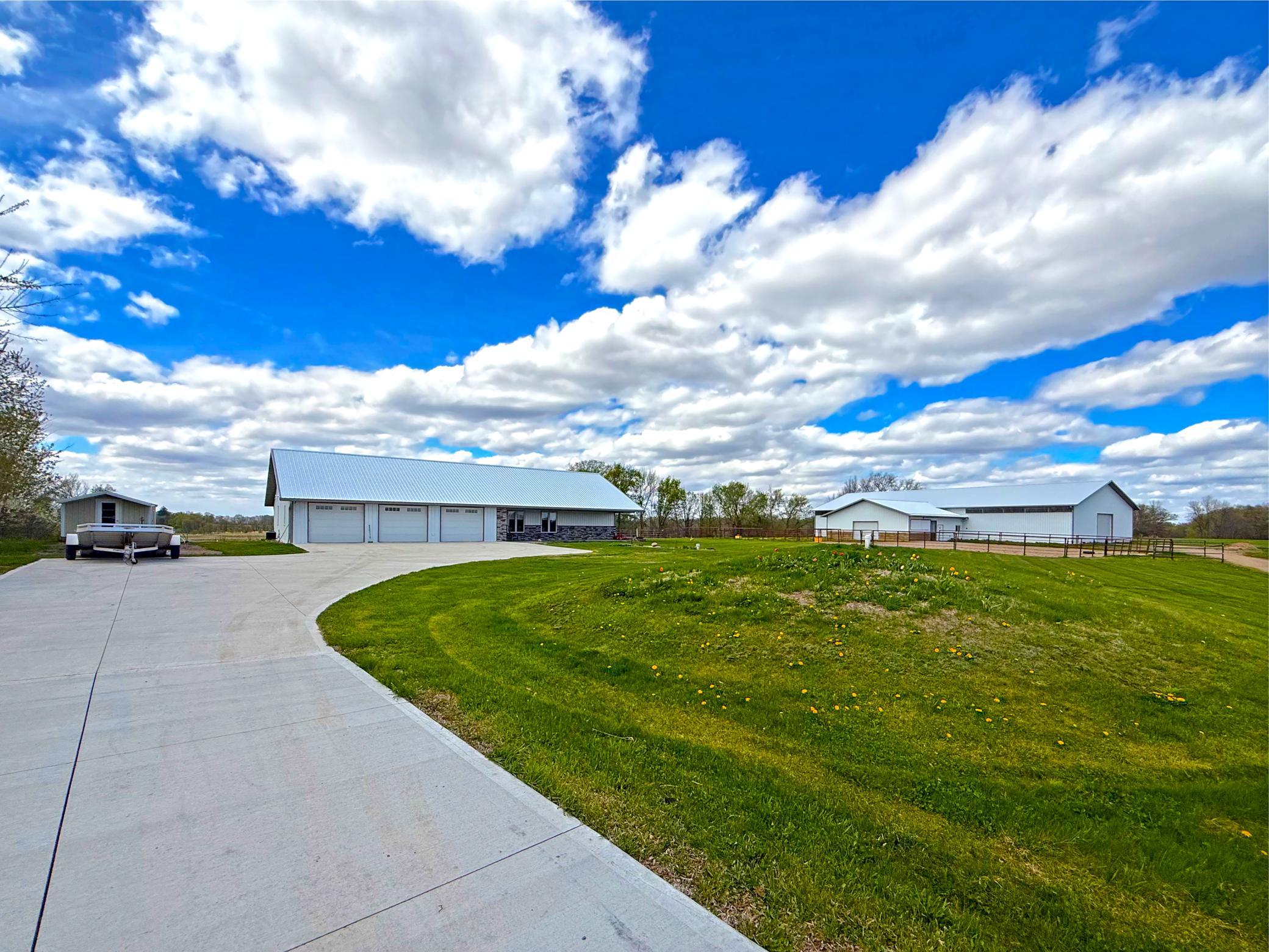 Built in 2020, this impressive shouse-style home offers 3 bedrooms, 3 bathrooms, and 2,050 finished square feet set on 64.77 scenic acres.