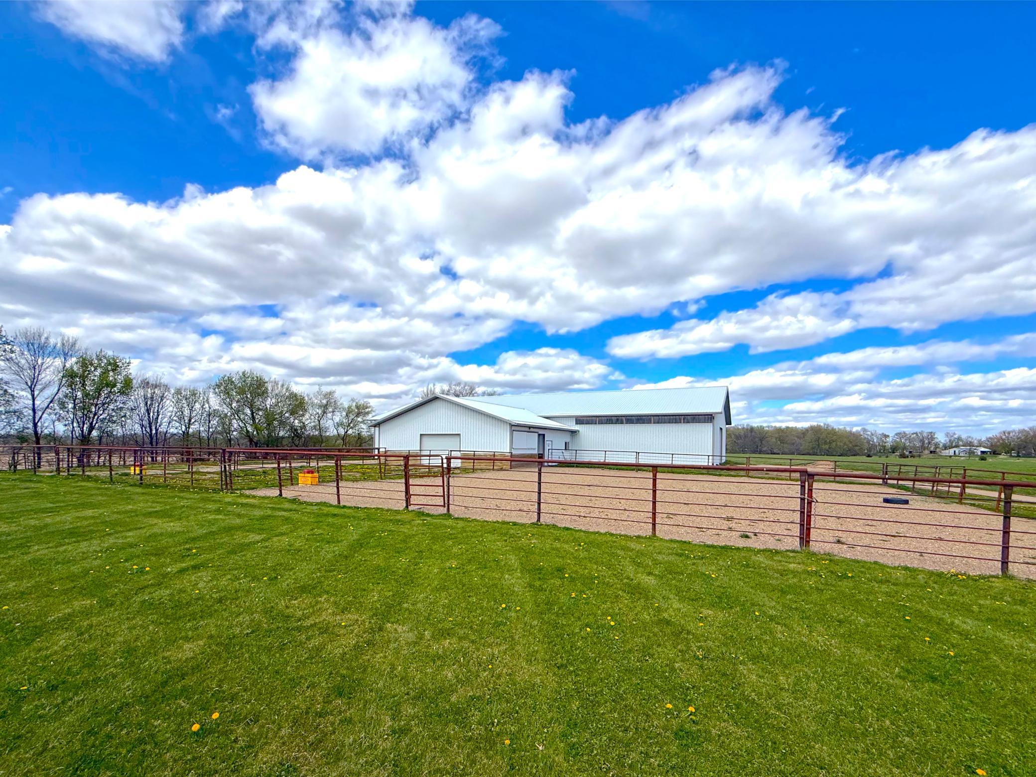 Don't like mud? The dry lots stay muck free with several loads of class five gravel hauled in to keep them and you clean - mitigating cleanup time and mud related equine maladies.