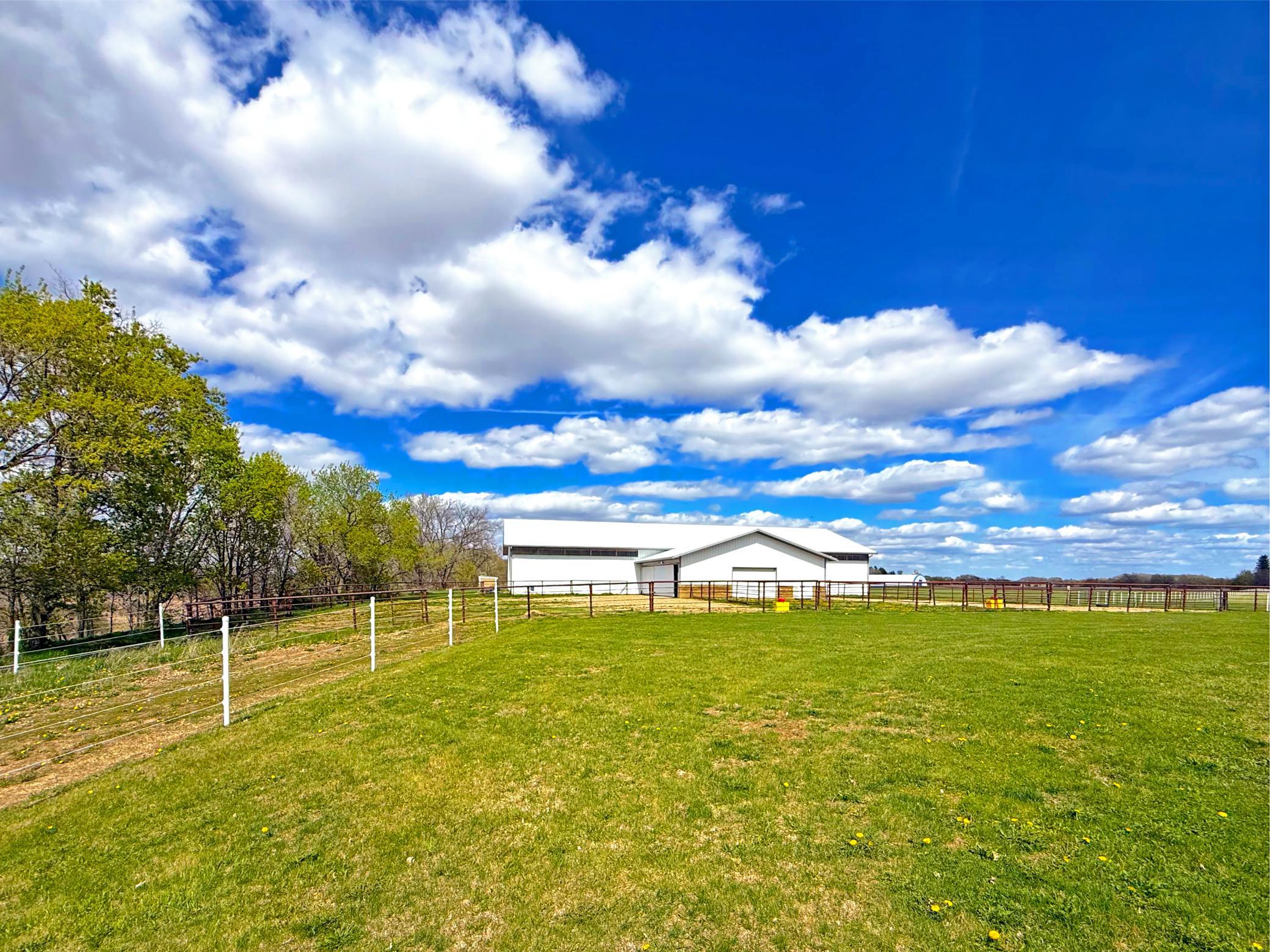Three generous dry lots in steel pipe fencing set up with automatic Ritchie waterers to quench their thirst in all seasons along with beautiful country acres to roam!