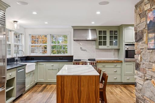 High end Wolf Range, sub zero, appliances throughout