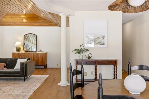 Another view of kitchen into living room