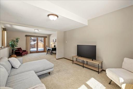 lower level family room and office space