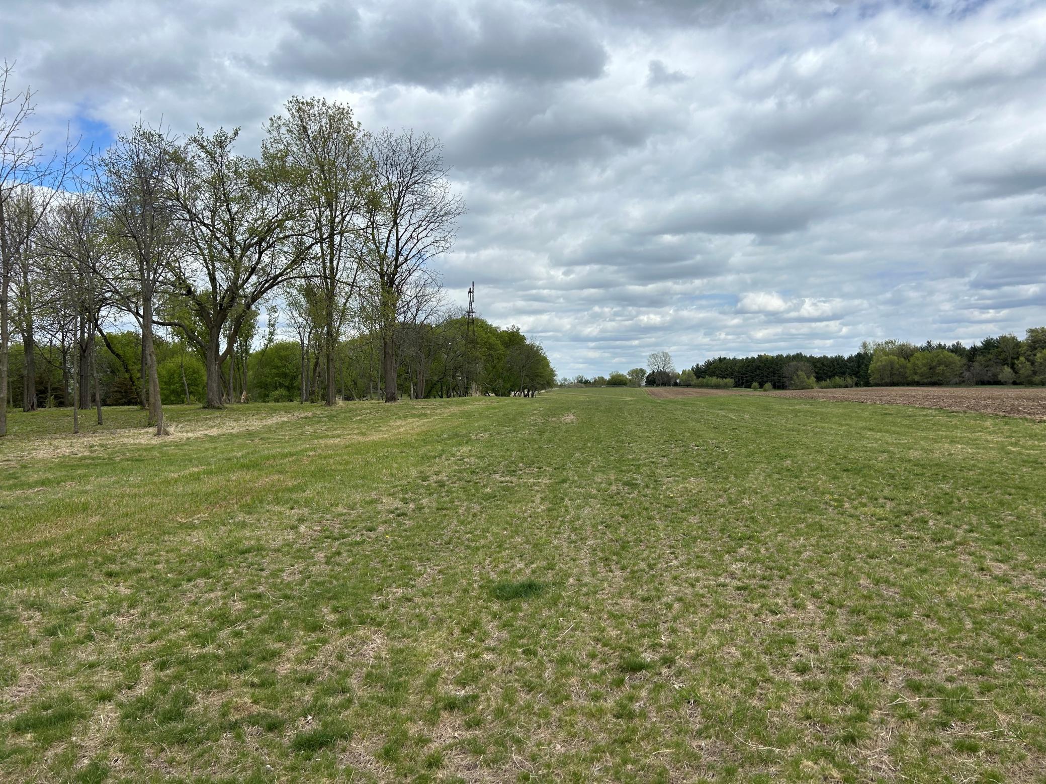 A view of the property looking east.