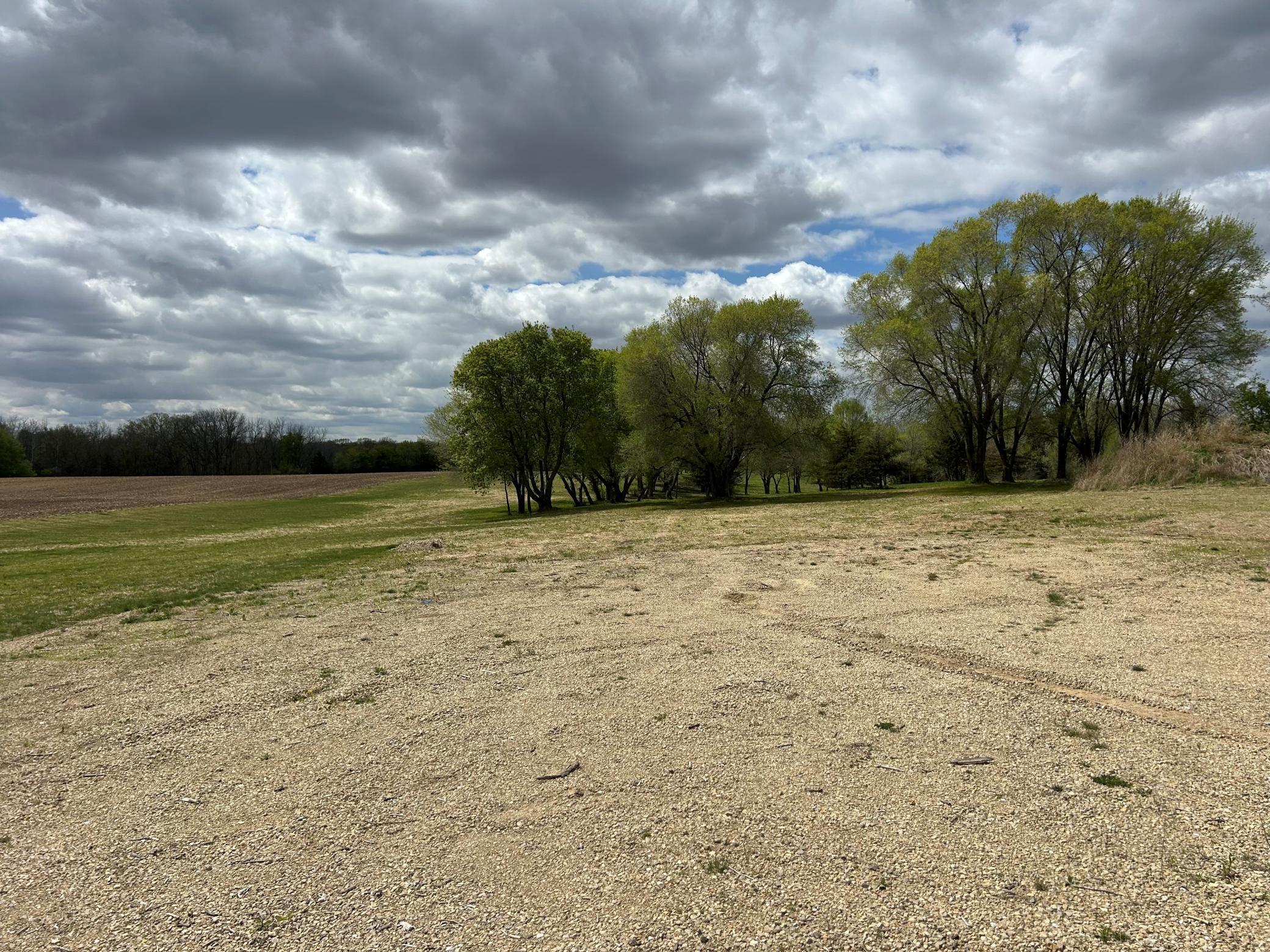 Compacted area for home or outbuilding.