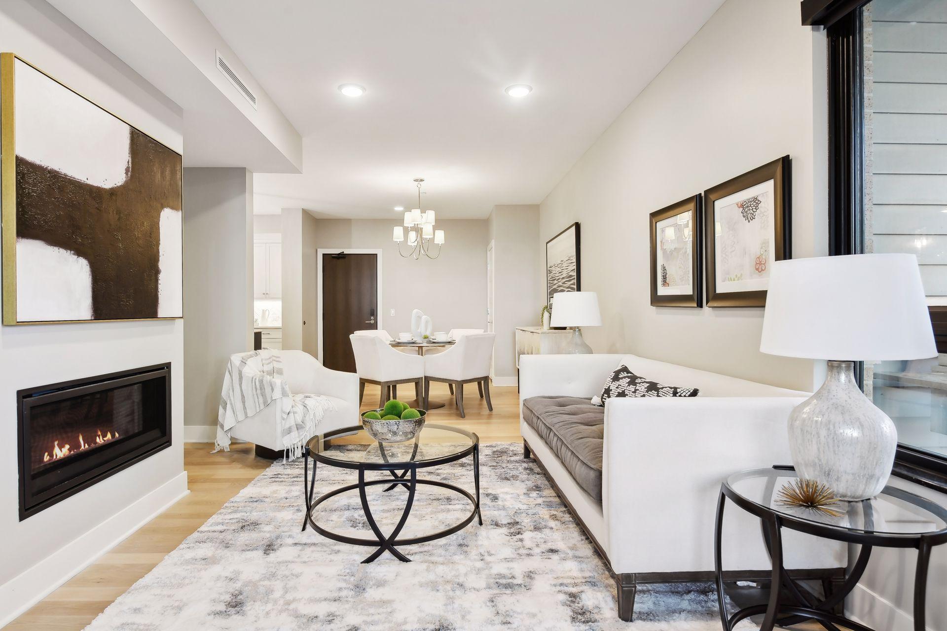 Great spot to gather or cozy up by the fireplace