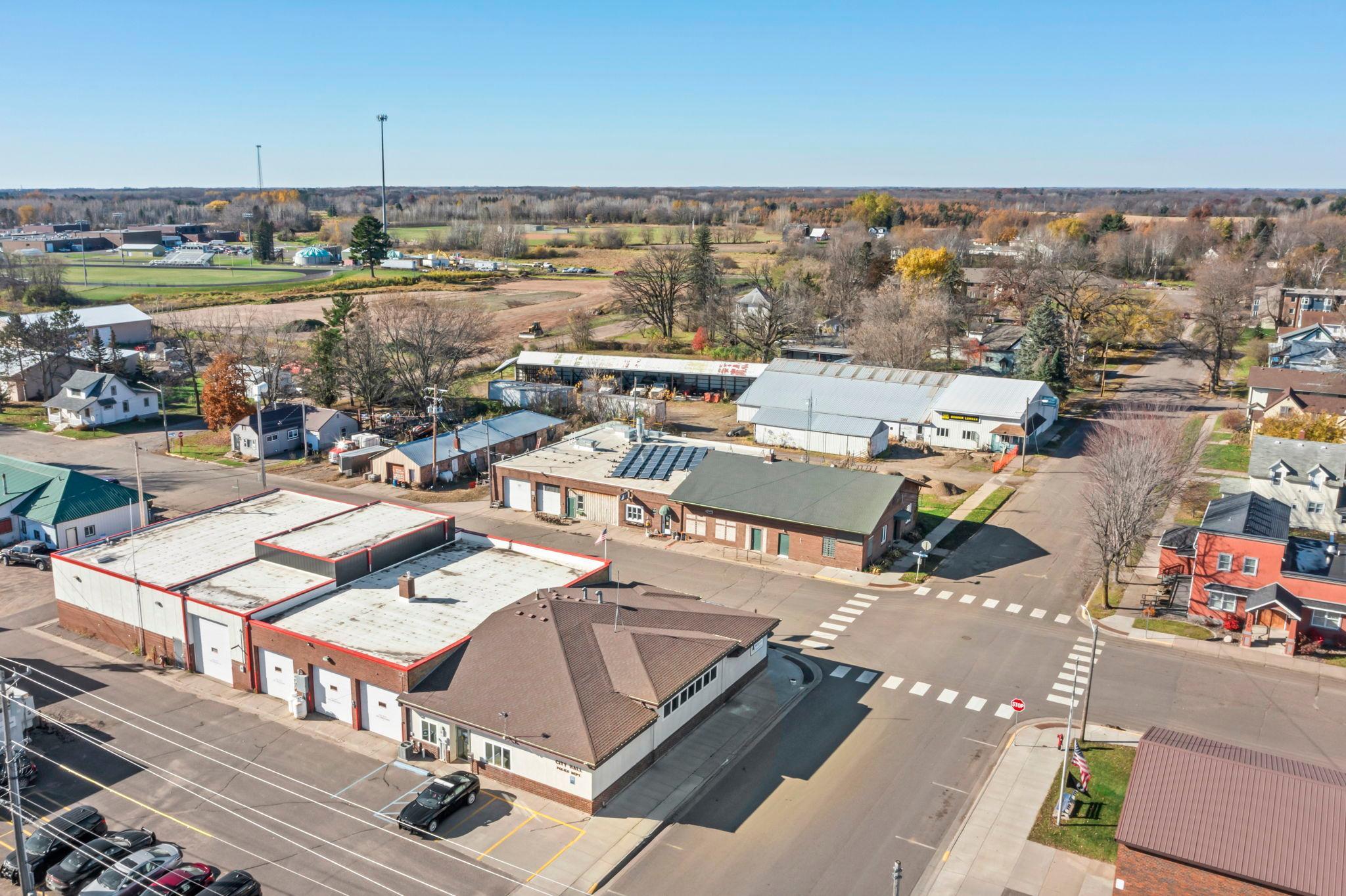 Aerial view to the southwest