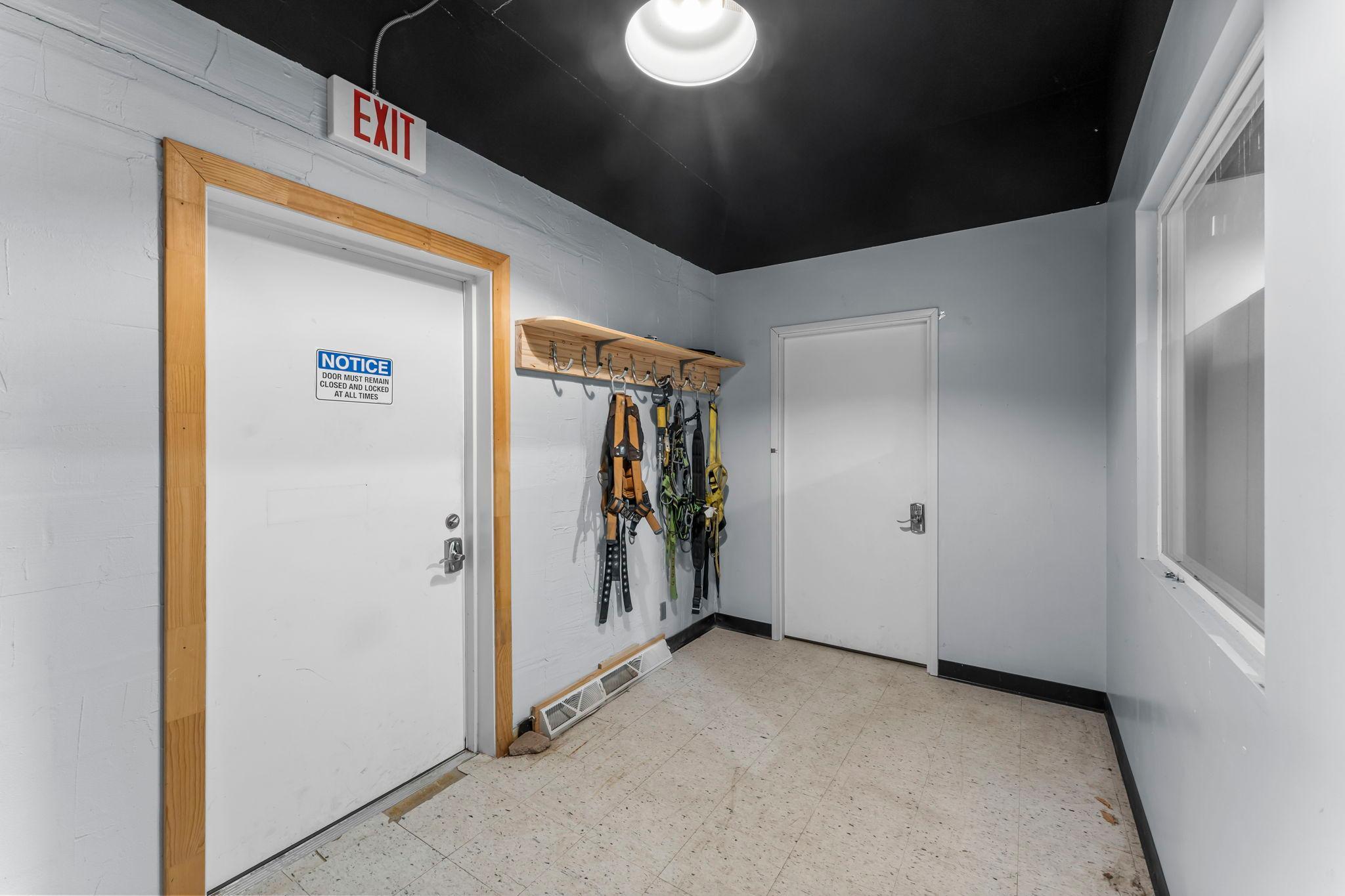 Gear storage in workshop 1