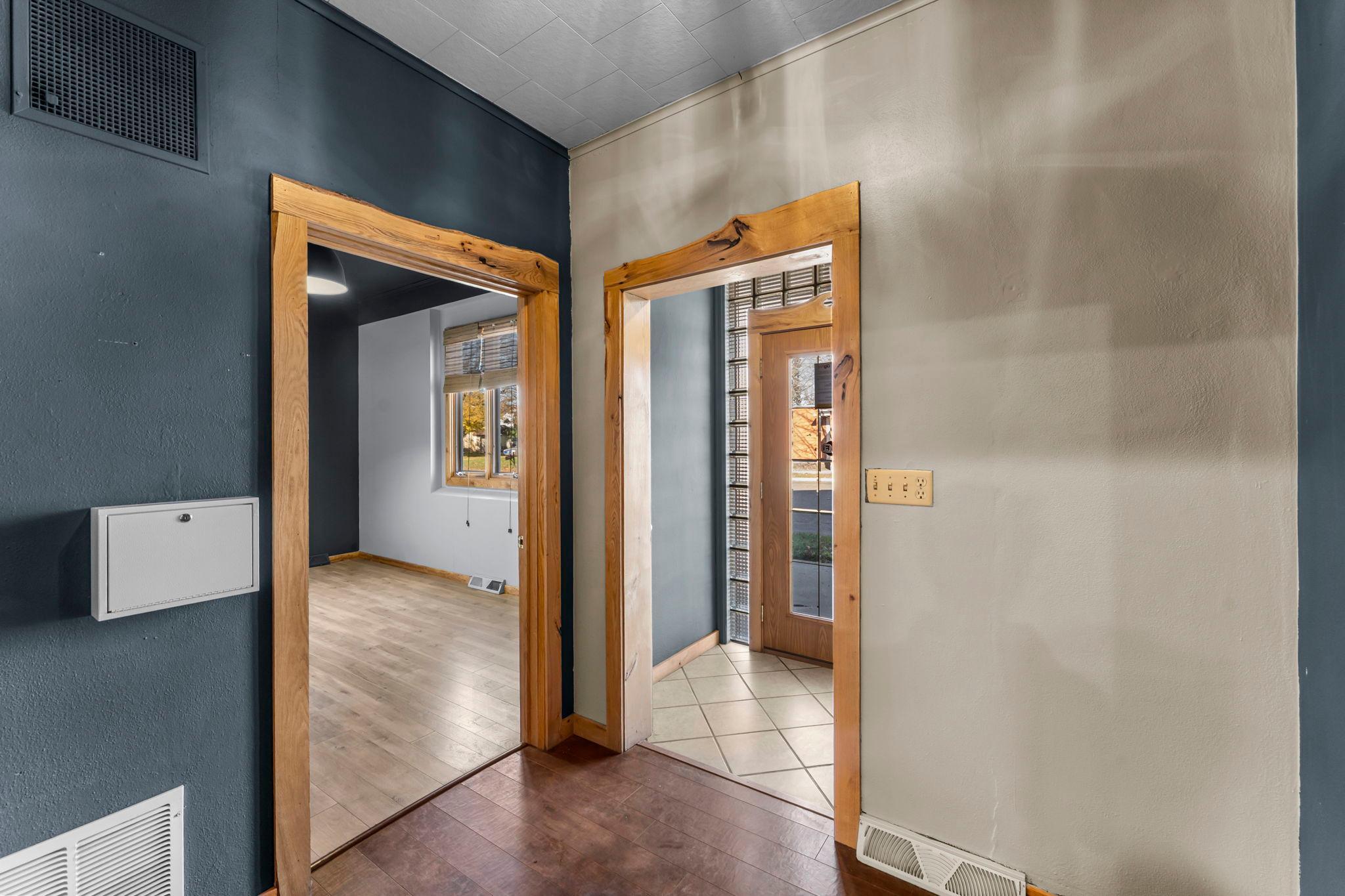 Front door and conference room