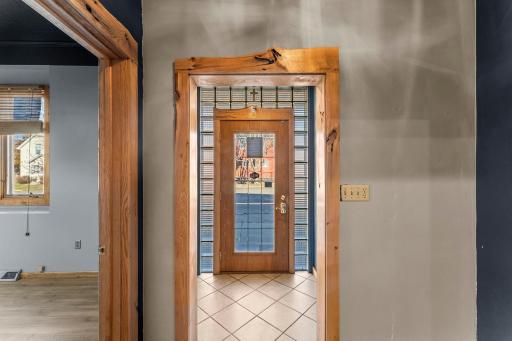 Nicely tiled entryway for customers and workers