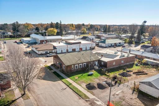 Aerial view of property next to city hall