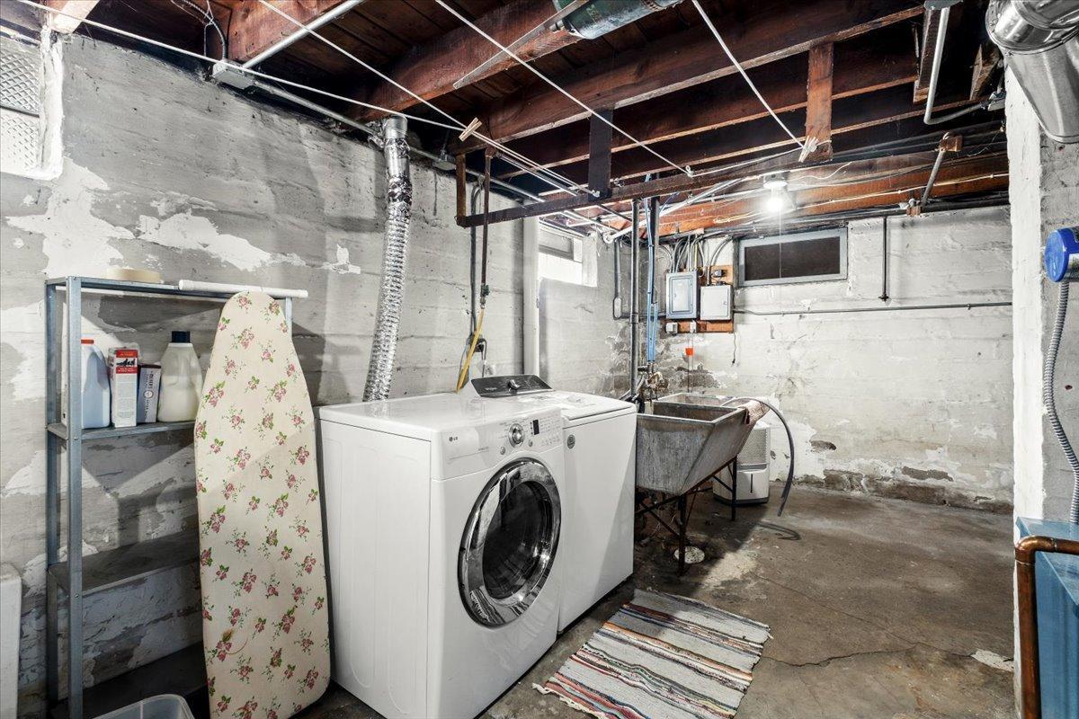 Basement laundry