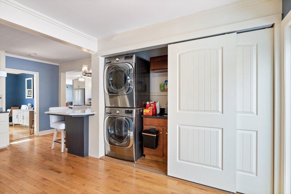 Additional refrigerator behind these doors, too!