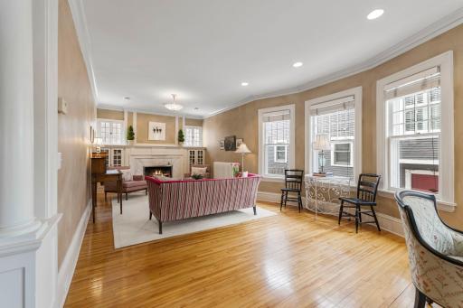 South facing windows bring in great light to the living room