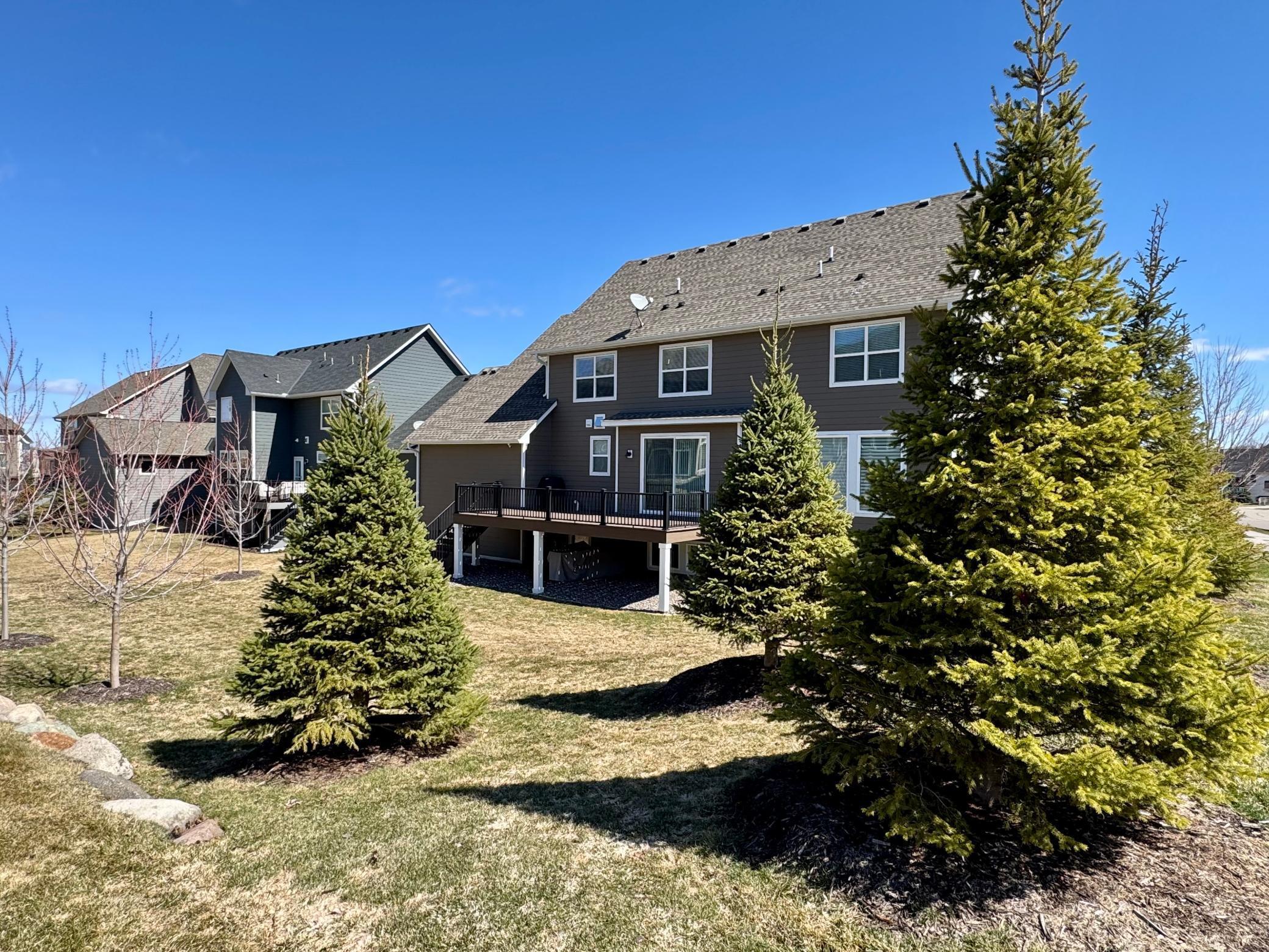 Seller has planted pines and maple trees for additional privacy for years to come.