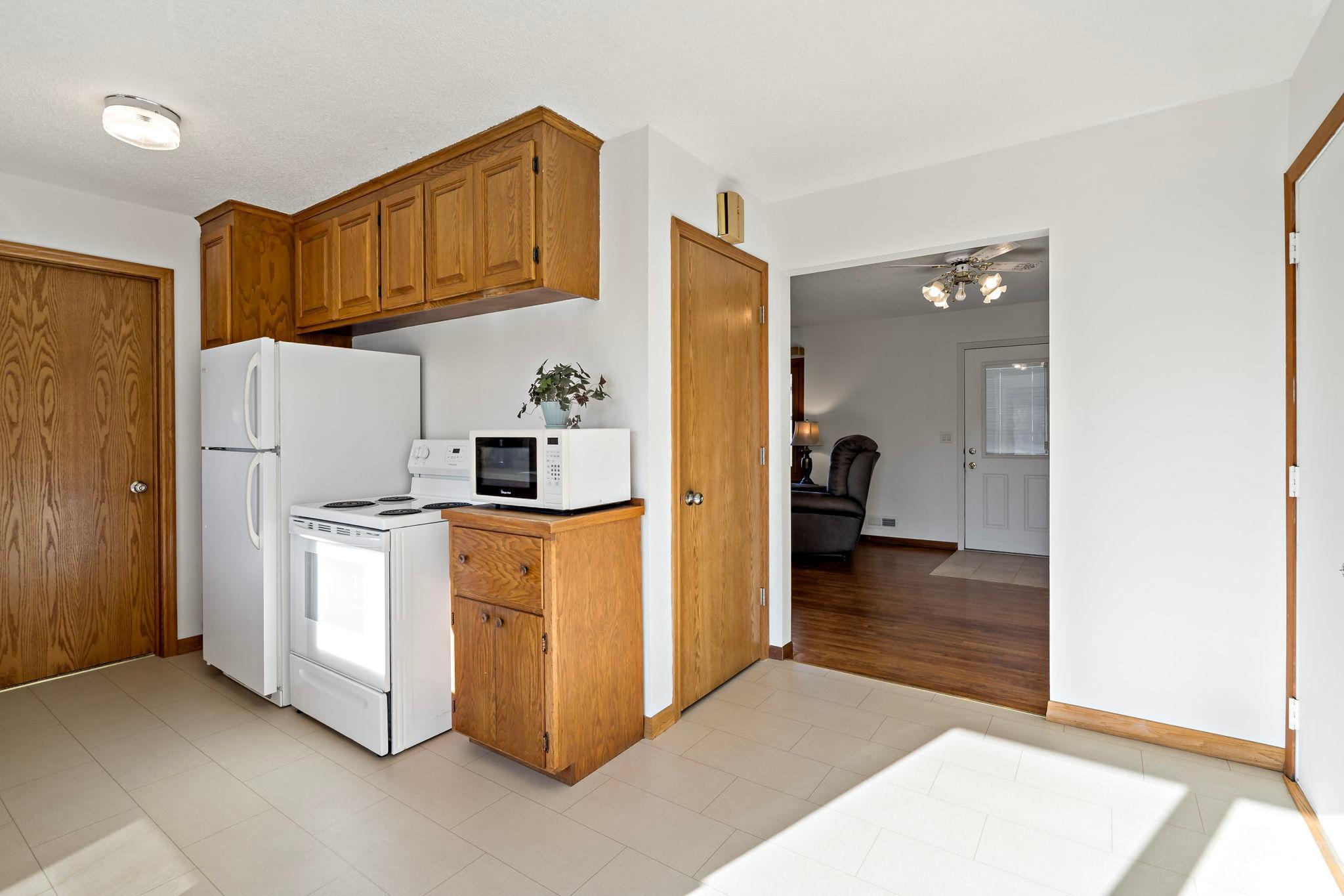 Kitchen view of living room
