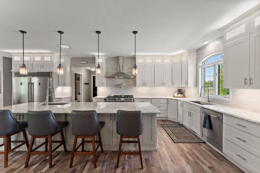 Double stacked cabinets and plenty of storage and gourmet kitchen!