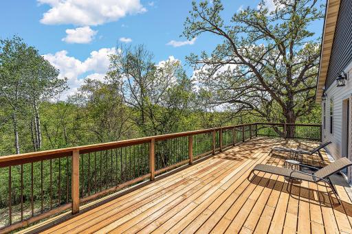 Large well built deck for enjoying afternoons and soaking in the sun!