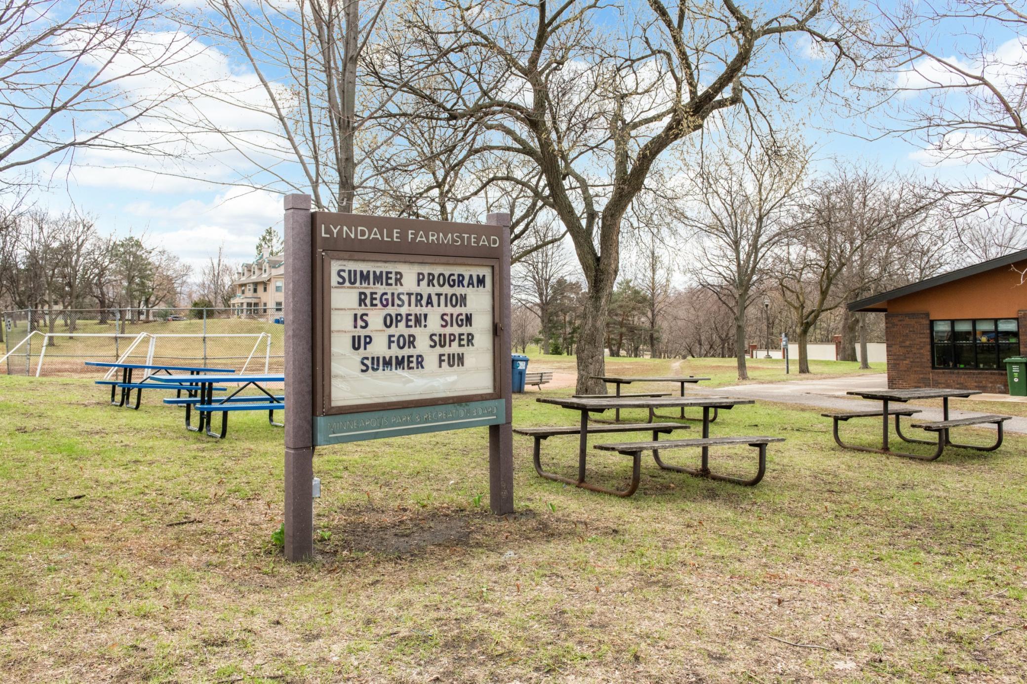 3 blocks to Lyndale Farmstead park.