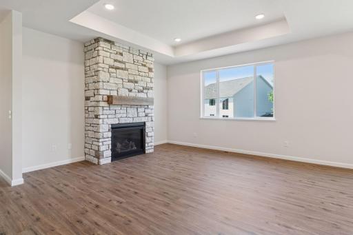 Photo is of a completed Carlton home with same selections and exterior. Some interior items may differ.
