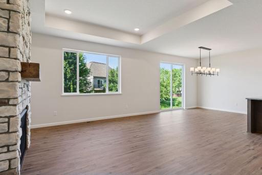 Photo is of a completed Carlton home with same selections and exterior. Some interior items may differ.