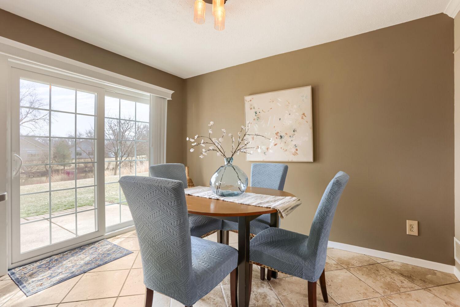 Dining with patio access