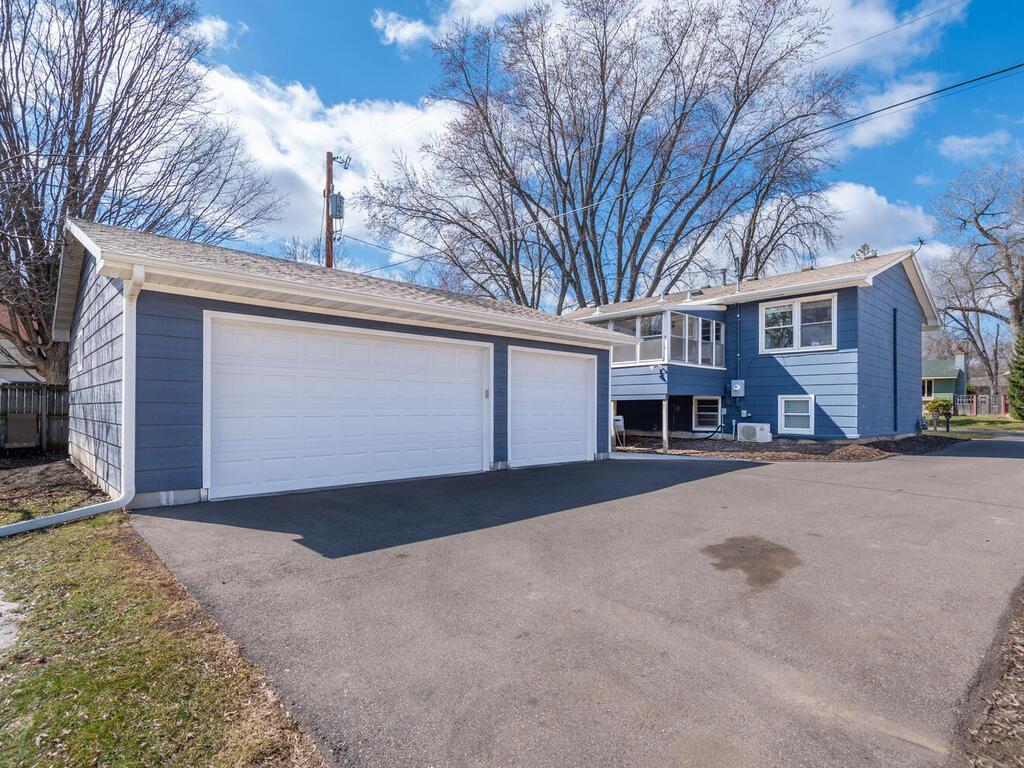 Private back yard and 3 car garage