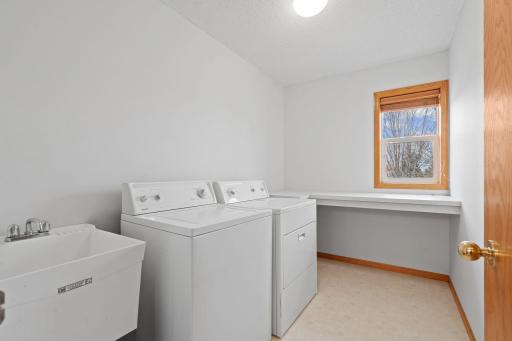 Spacious and functional upper level laundry room