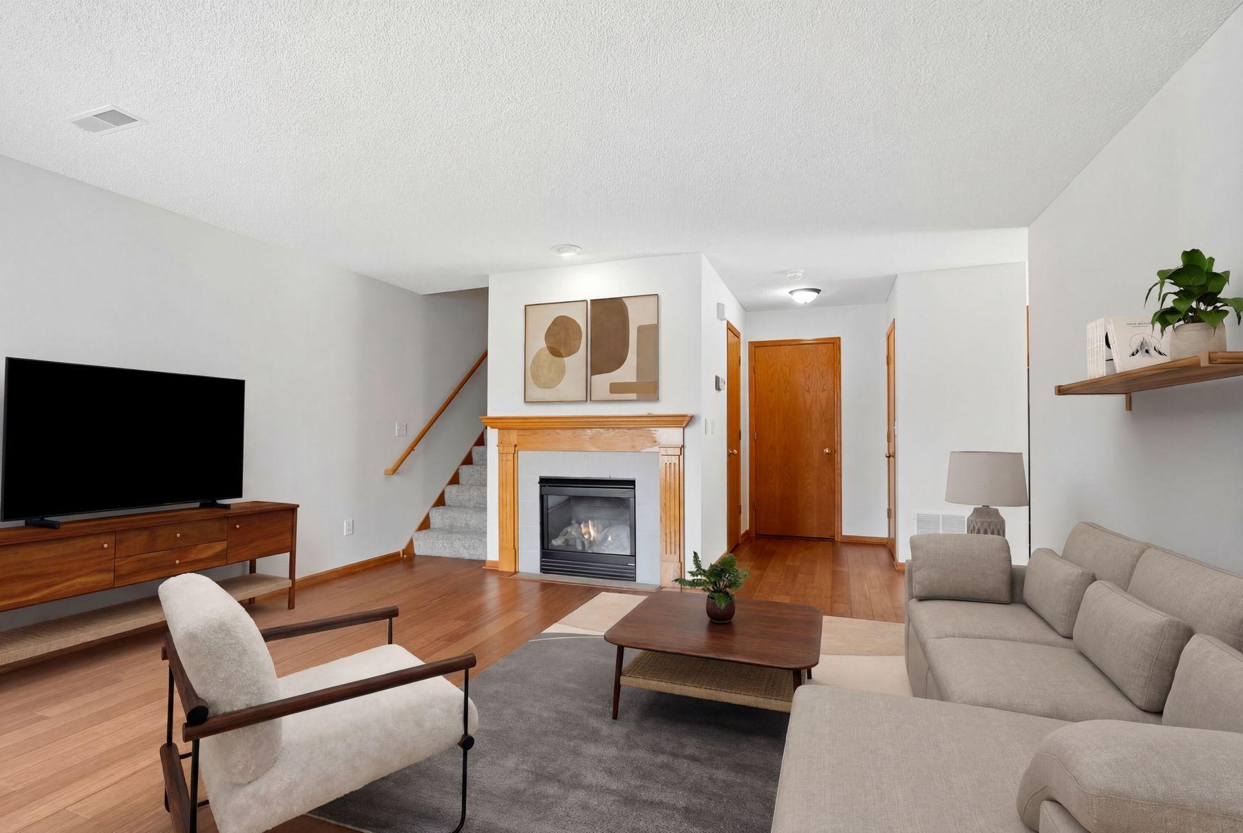 Virtual staged living area