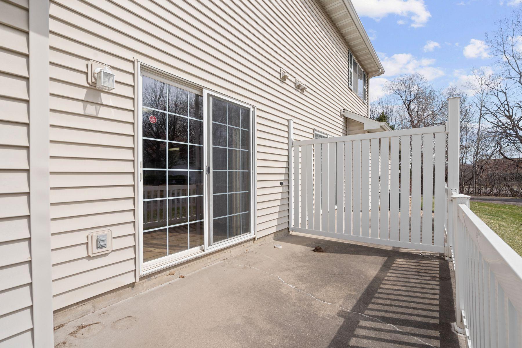 Private patio with kitchen walkout