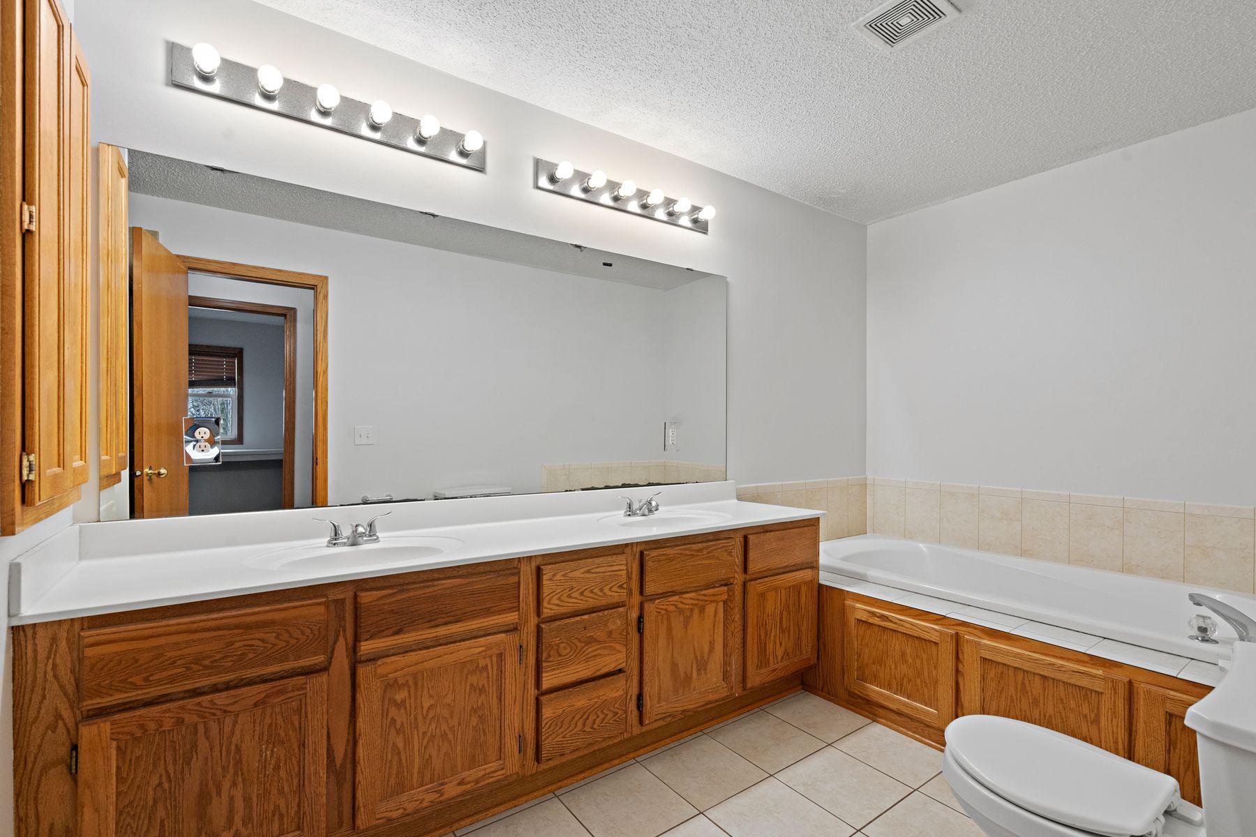 Large updated main bathroom on upper level