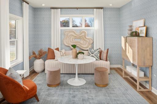A little bonus space right off the main foyer - perfect for a home office, reading nook, or whatever you want *photo of model home (design options may vary)