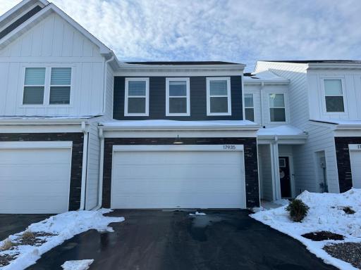 Beautiful 2-car garage with brick exterior