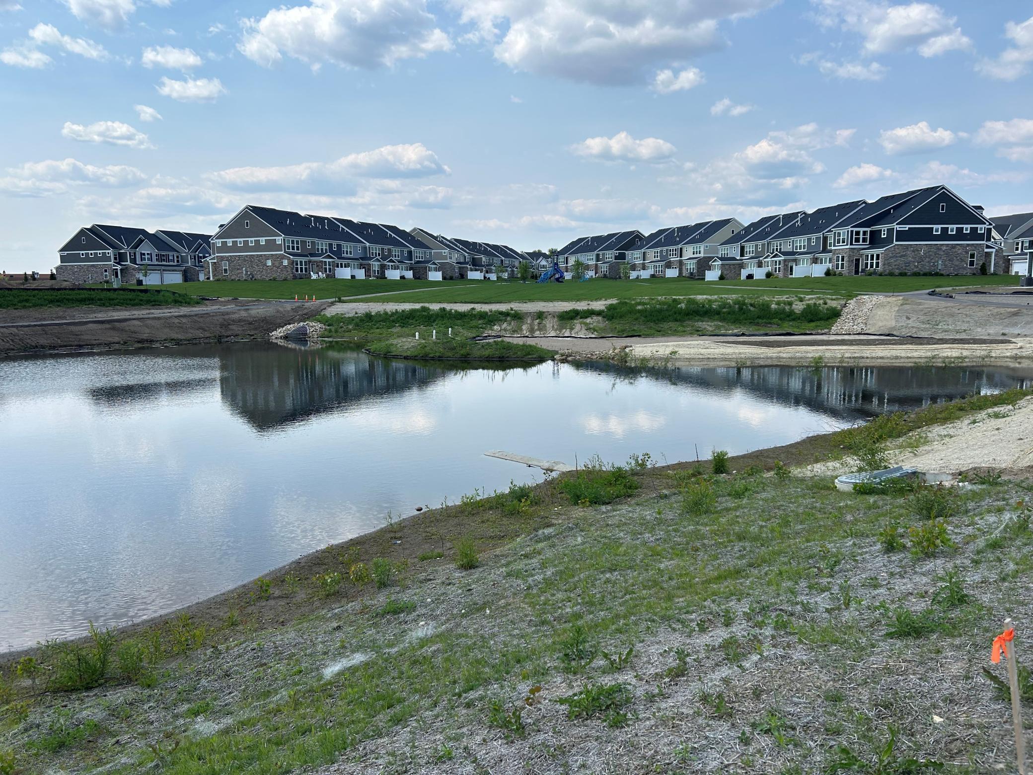 Amazing tranquil pond in the back.