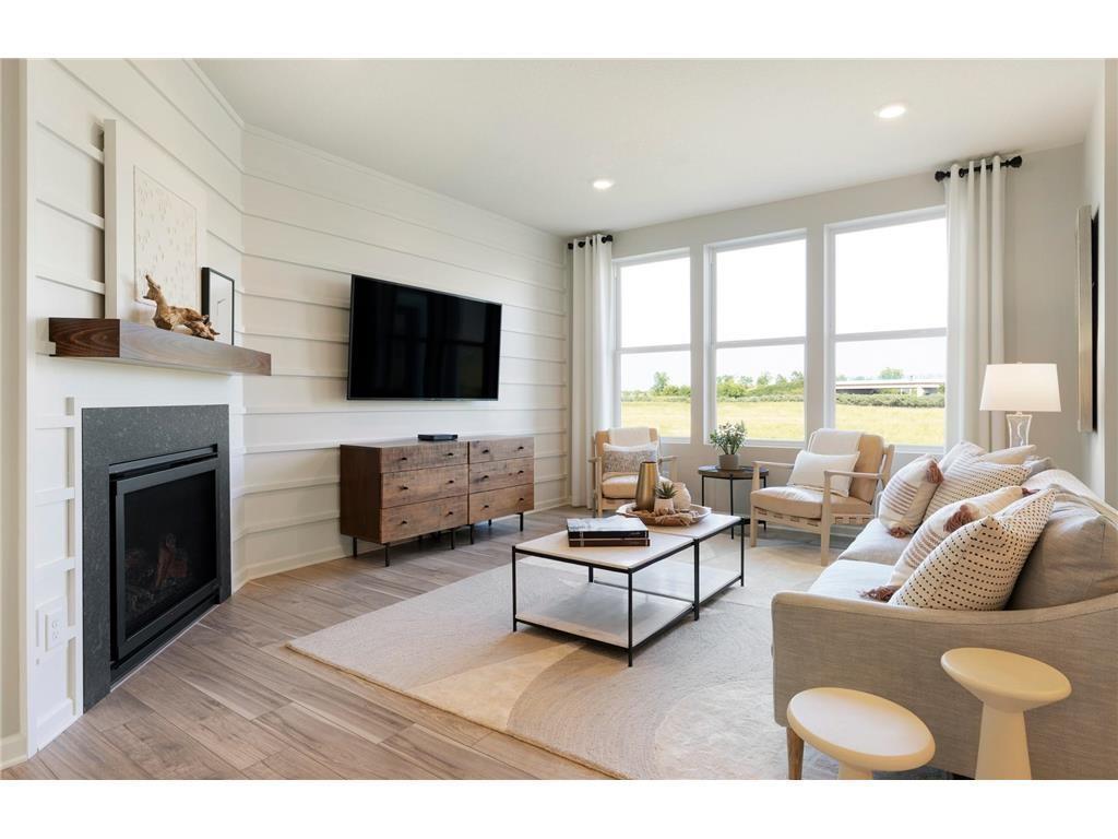 Inviting great room with huge windows