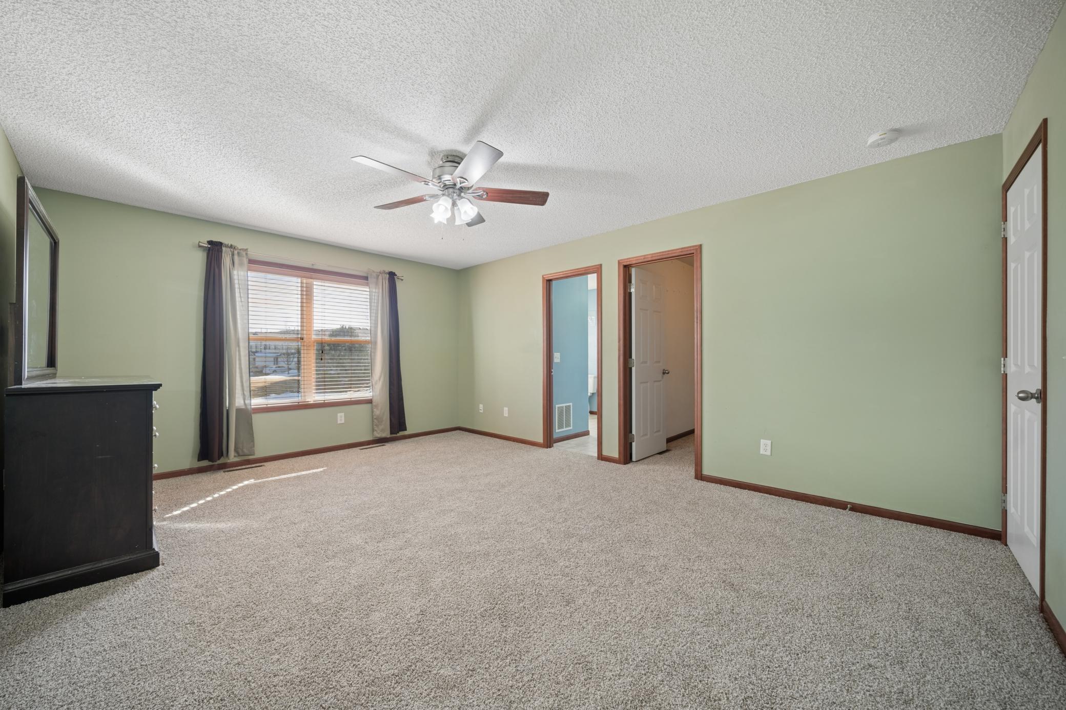 Reverse view of primary bedroom