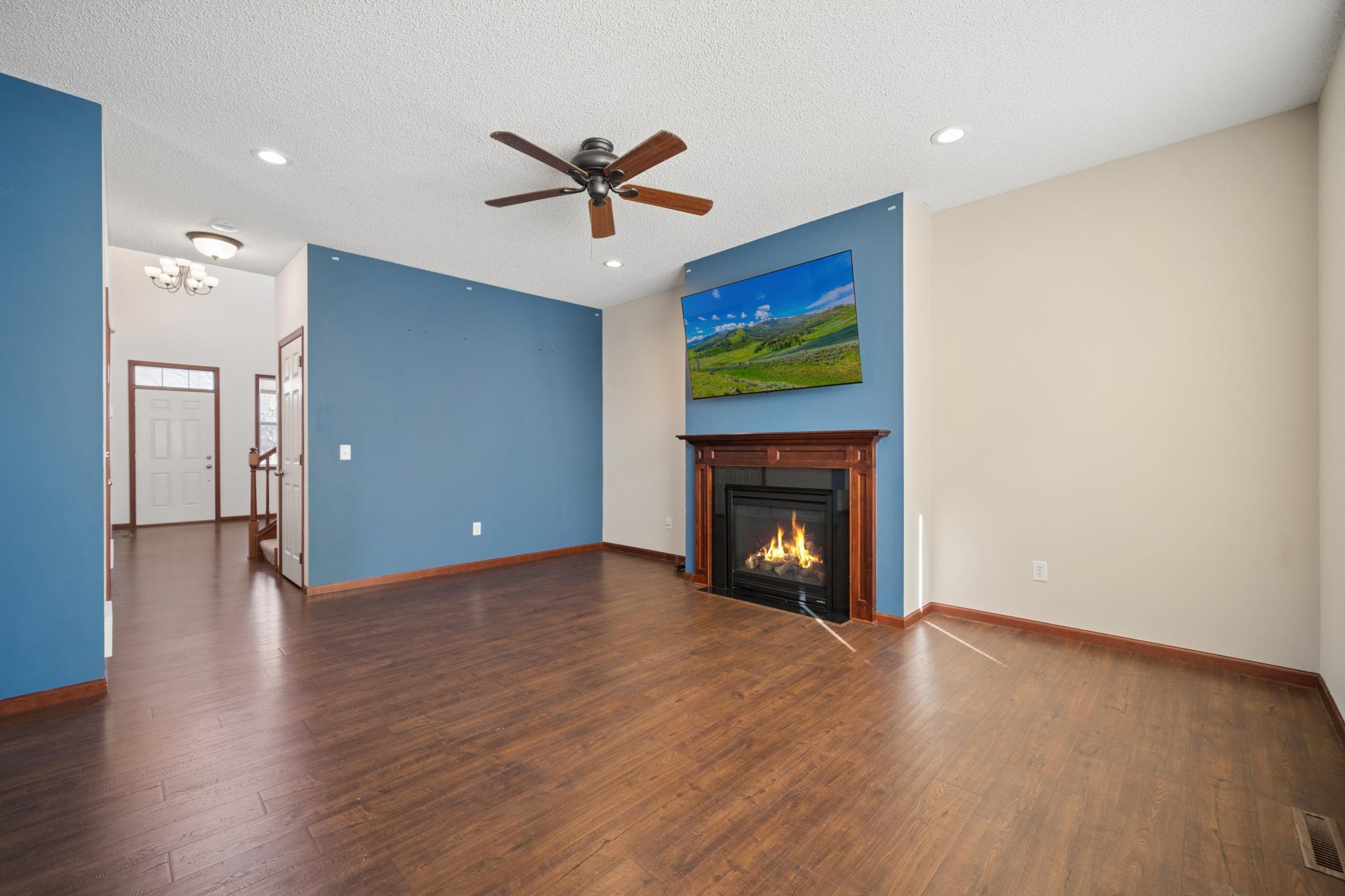 Reverse angle of main floor family room