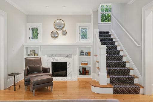 Fireplace nook with mantel and built-ins. Exceptionally cared for and updated, while retaining the 1913 charm.