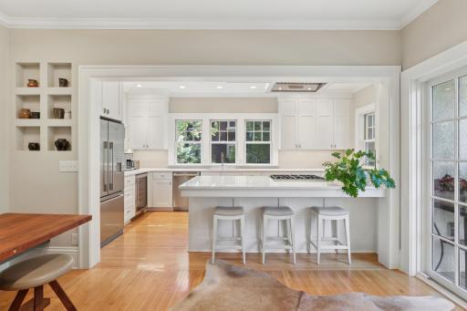 The home chef's dream kitchen, with a space for everything and tons of natural light. Dining nook and patio doors to the backyard are conveniently adjacent.